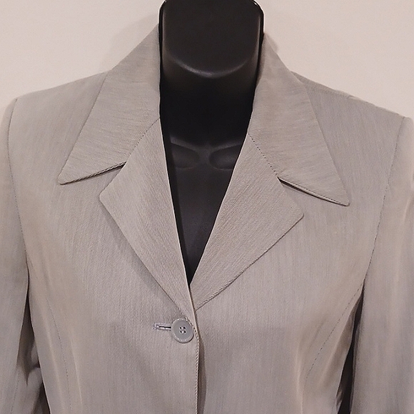 Barney's New York Micro Stripe Long Line Cotton Blazer- Sz. 0 - Picture 3 of 13
